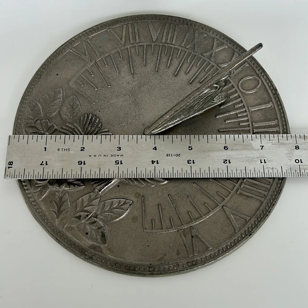 Vintage Brassbell Ind Co Ltd Hummingbird Hibiscus Garden Sundial - Picture 5 of 8